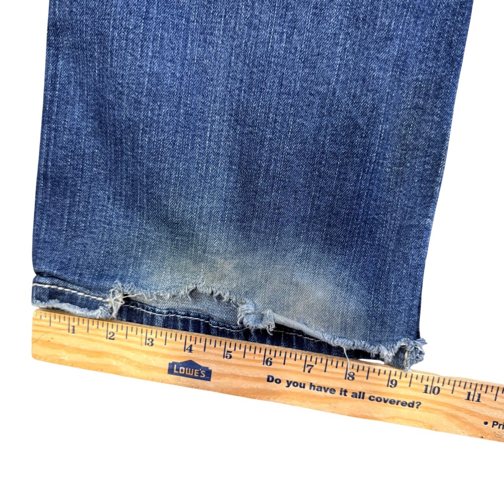 Silver Jeans Co Pioneer Distressed Bootcut Jeans Blue W1579SJ8398 Womens 18 L33 - Picture 12 of 13